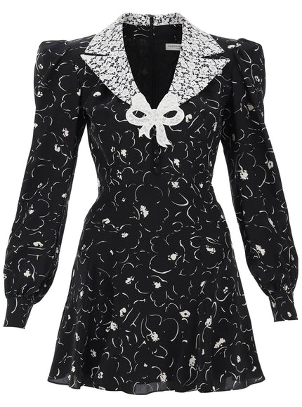 Alessandra Rich mini dress with lace collar