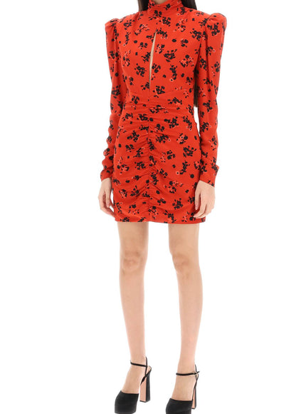 Alessandra Rich high-neck floral mini dress