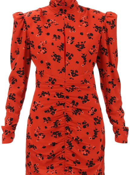 Alessandra Rich high-neck floral mini dress