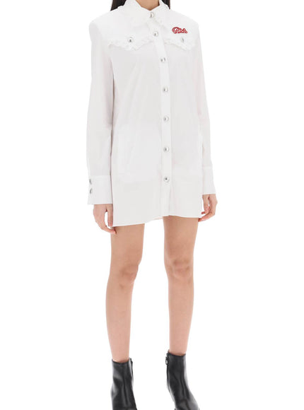 Alessandra Rich logo patch mini dress