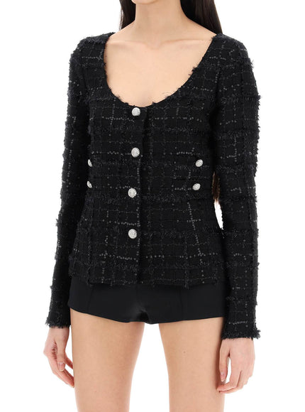 Alessandra Rich tweed jacket with sequins embell