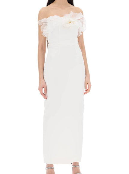 Alessandra Rich strapless dress with organza details