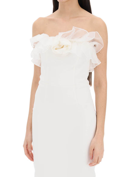 Alessandra Rich strapless dress with organza details