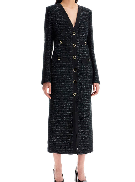 Alessandra Rich midi tweed dress with sequins