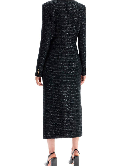 Alessandra Rich midi tweed dress with sequins