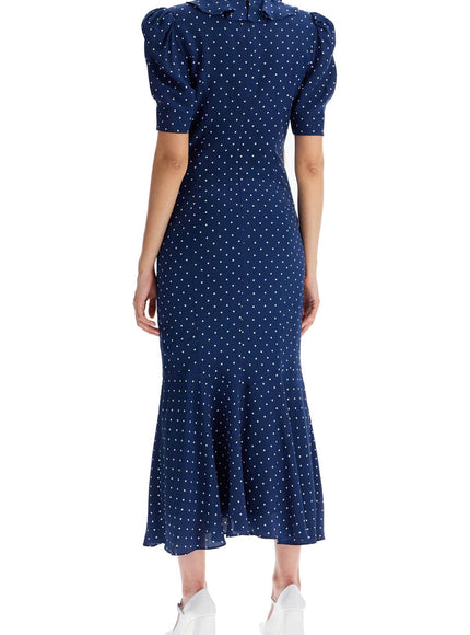 Alessandra Rich polka dot silk midi dress