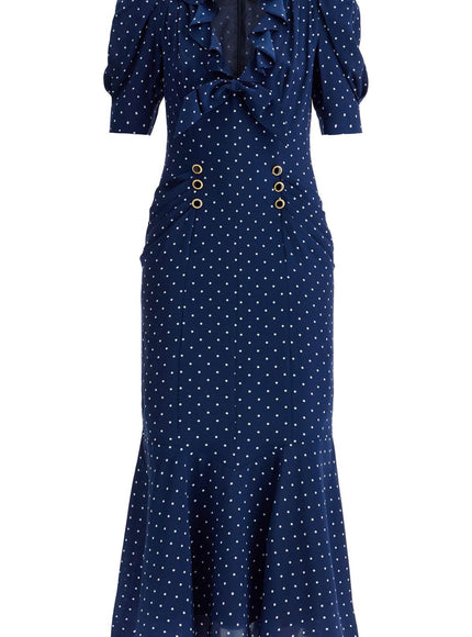 Alessandra Rich polka dot silk midi dress