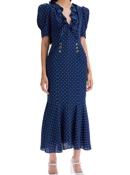 Alessandra Rich polka dot silk midi dress