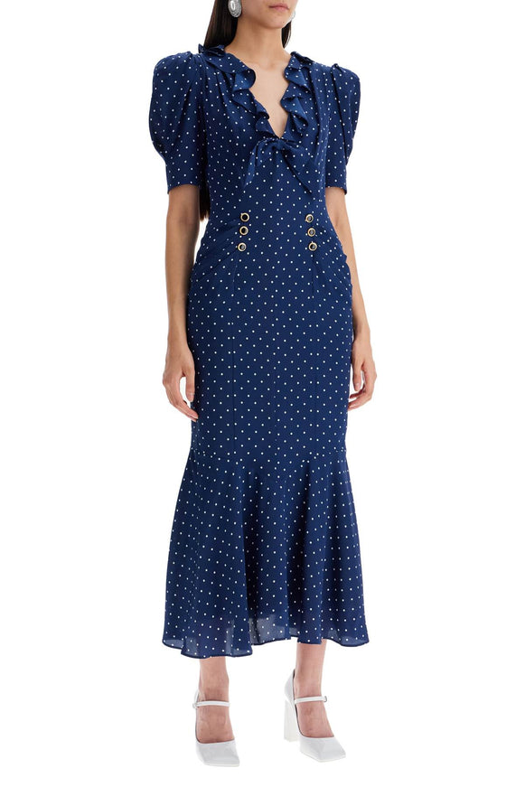 Alessandra Rich polka dot silk midi dress