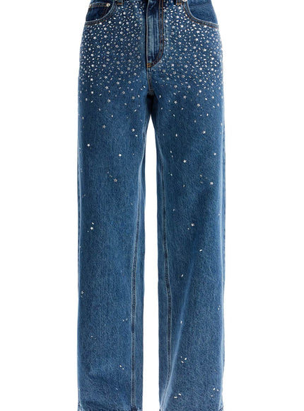 Alessandra Rich baggy jeans with applique