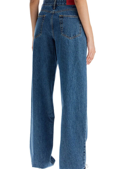 Alessandra Rich baggy jeans with applique