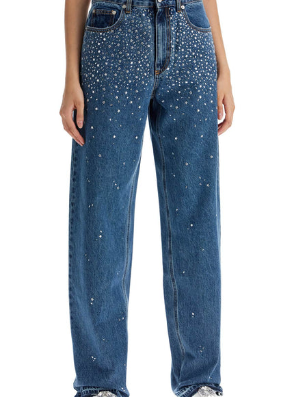 Alessandra Rich baggy jeans with applique