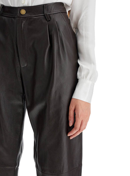 Alessandra Rich leather carrot-shaped pants