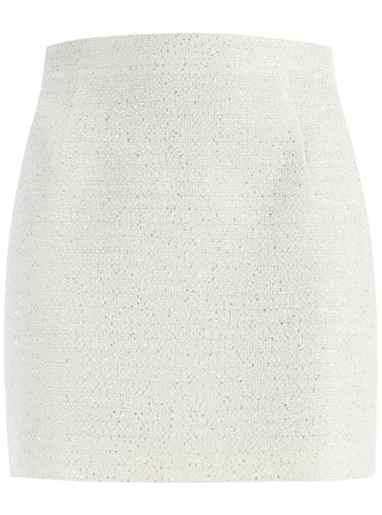 Alessandra Rich tweed mini skirt with sequins