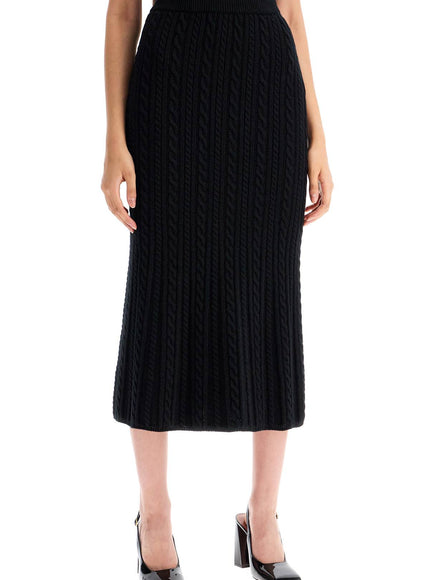 Alessandra Rich "knitted midi skirt with cable knit