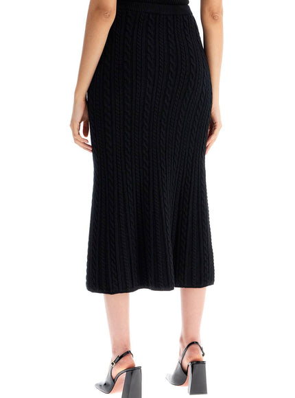 Alessandra Rich "knitted midi skirt with cable knit