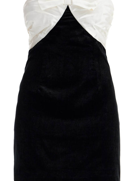 Alessandra Rich velvet mini dress with bow accent