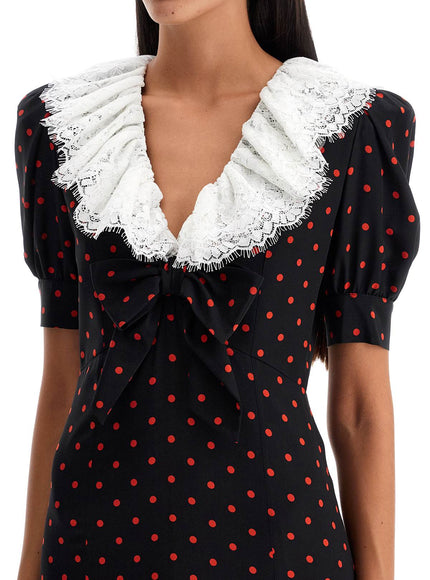 Alessandra Rich 'polka dot silk midi dress'