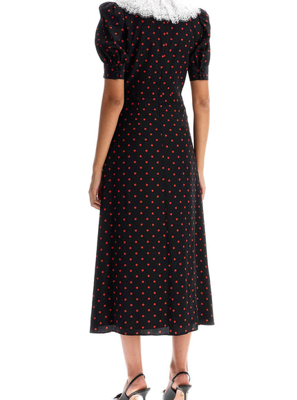 Alessandra Rich 'polka dot silk midi dress'