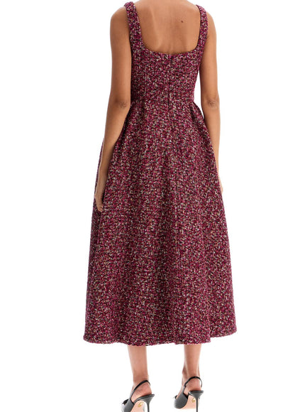 Alessandra Rich midi dress in tweed with sequ