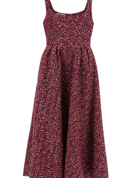 Alessandra Rich midi dress in tweed with sequ