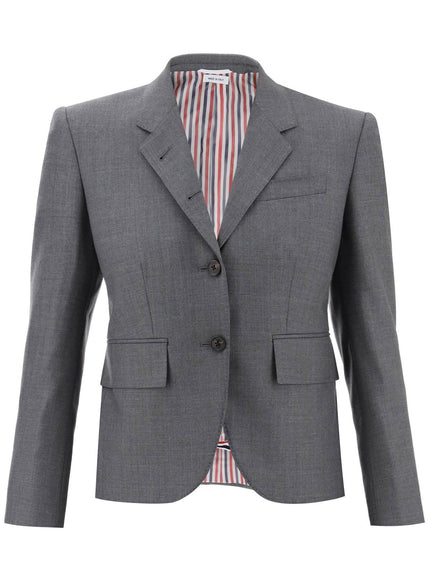 Thom Browne single-breasted cropped jacket in 120's wool