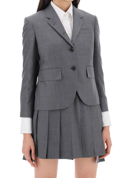 Thom Browne single-breasted cropped jacket in 120's wool