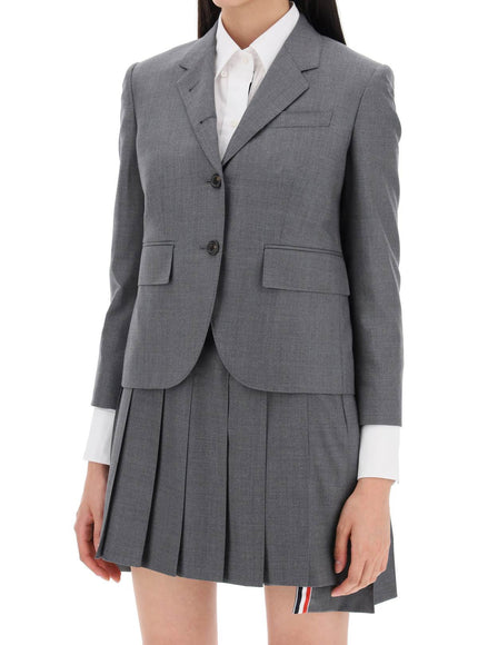 Thom Browne single-breasted cropped jacket in 120's wool