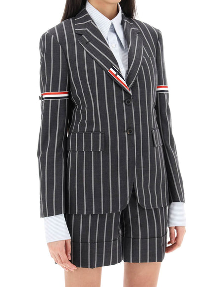 Thom Browne striped single-breasted jacket