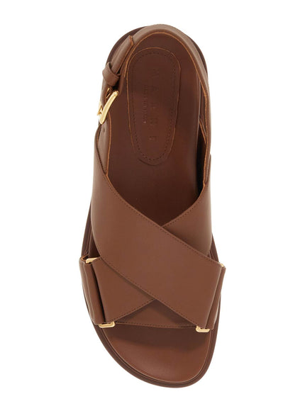 Marni fussbett leather sandals