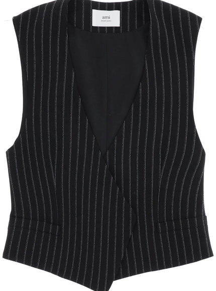 Ami Alexandre Matiussi virgin wool pinstripe waistcoat