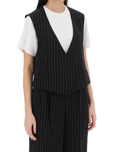 Ami Alexandre Matiussi virgin wool pinstripe waistcoat