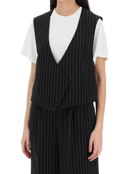 Ami Alexandre Matiussi virgin wool pinstripe waistcoat