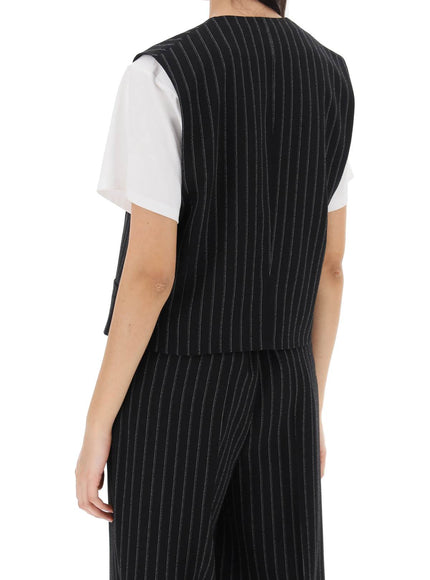 Ami Alexandre Matiussi virgin wool pinstripe waistcoat