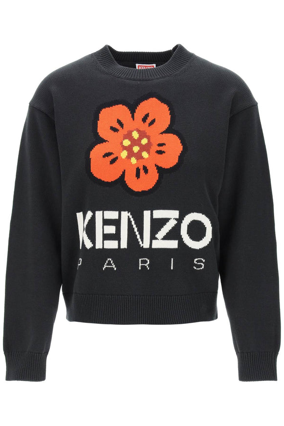 Kenzo bokè flower sweater in organic cotton