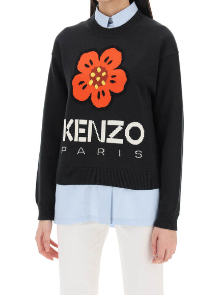 Kenzo bokè flower sweater in organic cotton