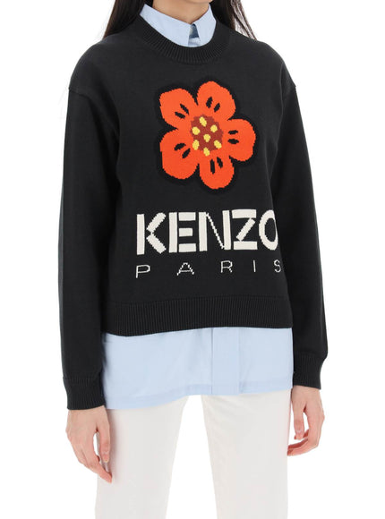 Kenzo bokè flower sweater in organic cotton