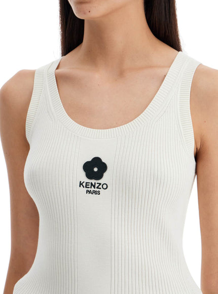 Kenzo ribbed knit tank top with spaghetti straps