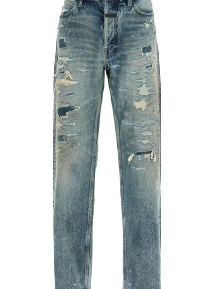 Fear Of God distressed straight cut jeans with a