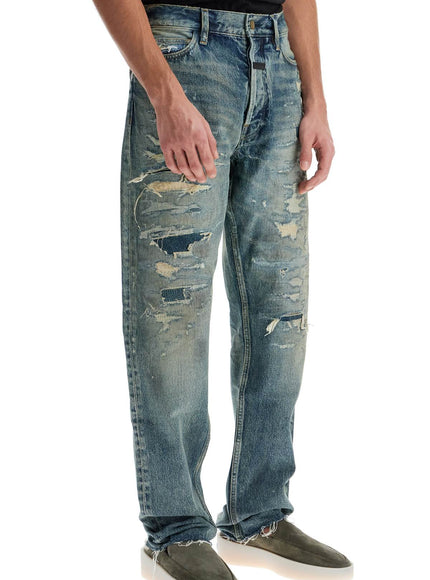 Fear Of God distressed straight cut jeans with a