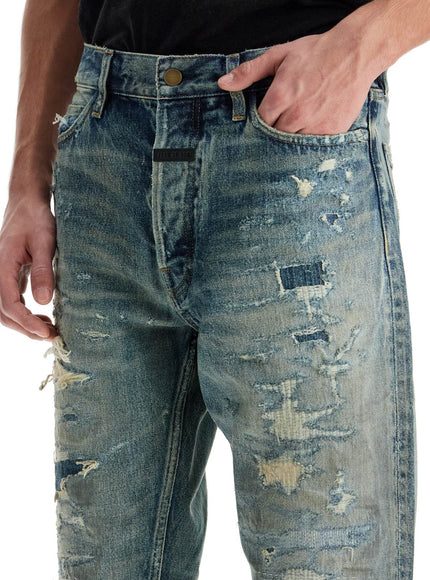 Fear Of God distressed straight cut jeans with a