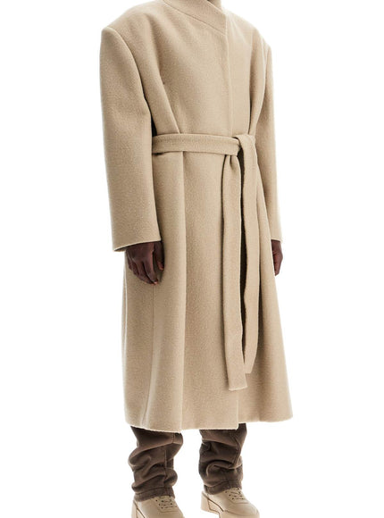 Fear Of God wool coat with high collar and boiled wool