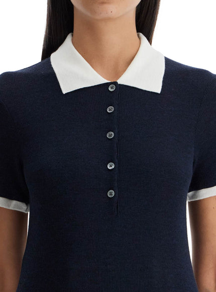 Thom Browne short-sleeved wool polo shirt