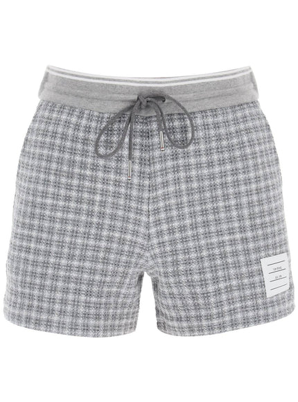 Thom Browne check tweed sweatshorts