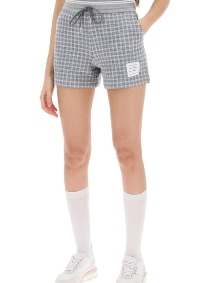 Thom Browne check tweed sweatshorts