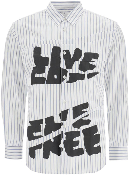 Comme Des Garcons Shirt 'live free printed shirt'