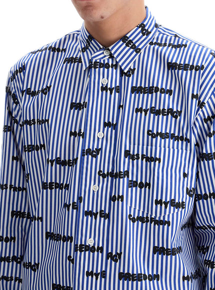 Comme Des Garcons Shirt striped printed shirt