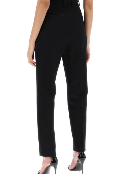 Dolce & Gabbana wool gabardine cigarette pants.