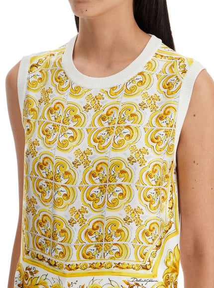 Dolce & Gabbana "silk sleeveless top with mai