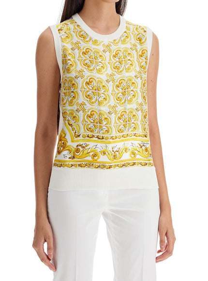 Dolce & Gabbana "silk sleeveless top with mai